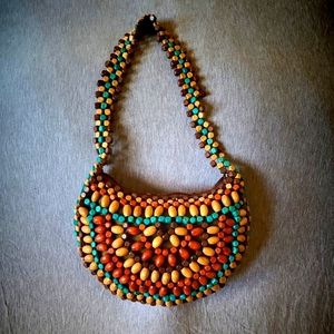 90s Limited🌸Too, Vintage Multi-Color Beaded, Over The Shoulder Women's Purse